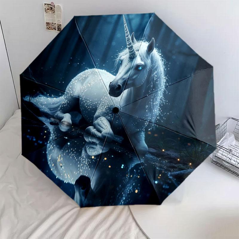 

Whiteanimals Pattern Pattern New Style Umbrella, 1 Piece Automatic Folding Umbrella, Portable Travel Umbrella, Outdoor Umbrella, Birthday Gift