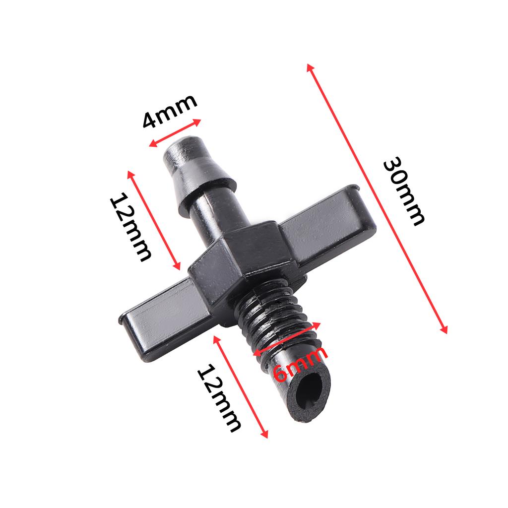 30Pcs 6mm Male Thread Single Barbed 4/7mm PVC Hose Connector for Drip Irrigation Watering Fitting Garden Tools Accessories