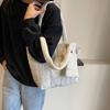 Autumn and winter casual large-capacity bag women's 2026 new Korean down cotton clothing bag simple shoulder tote bag