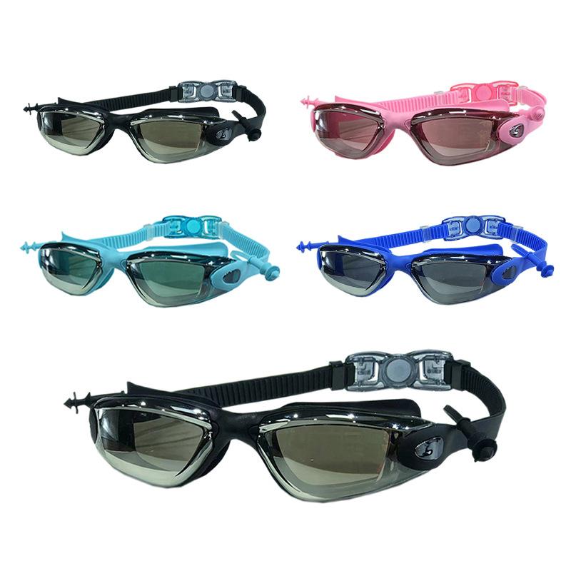Silicone dazzling silver swimming goggles new swimming glasses