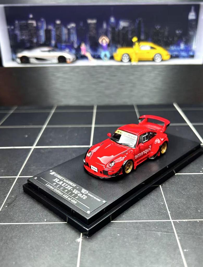 Diecast SW 1:64 Scale Porsche RWB 993 911 Alloy Car Model Collectible Toy Gift Souvenir Display Ornament