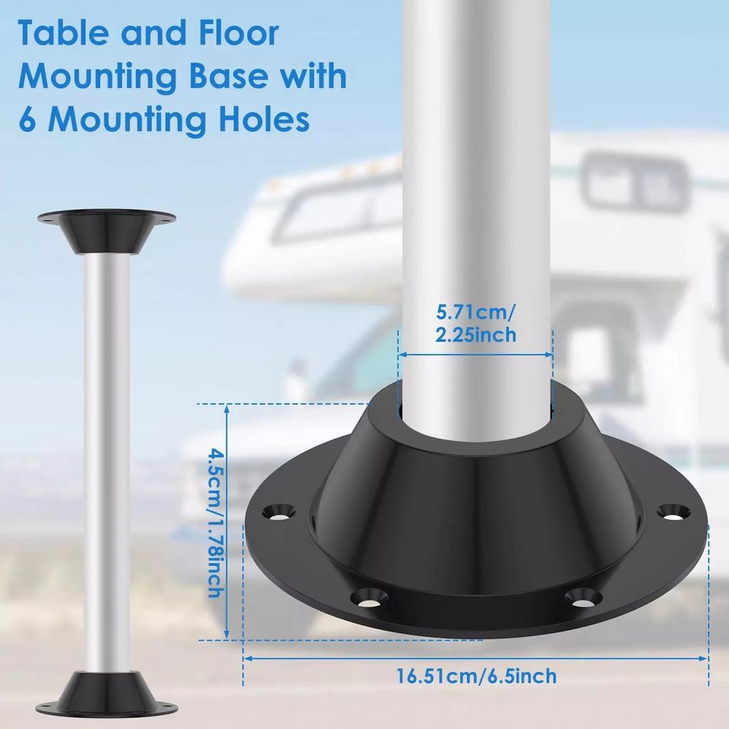 Aluminum Table Base Mount Bracket for, Yacht, RV, - Tabletop Fixing Accessories