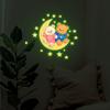 Cartoon Cute Little Bear and Starry Sky Wall Stickers for Living Room and Bedroom Decoration