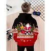 Christmas Cute Santa Printed Hoodie Sportswear Fashion Party Long Sleeve Hoodie Girl Comfortable Hoodie Children's Clothing