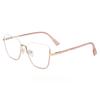 Metal Cat Eye Half Frame Glasses Women Trendy Thin Anti Blue Light Fashion Eyewear Casual Accessories