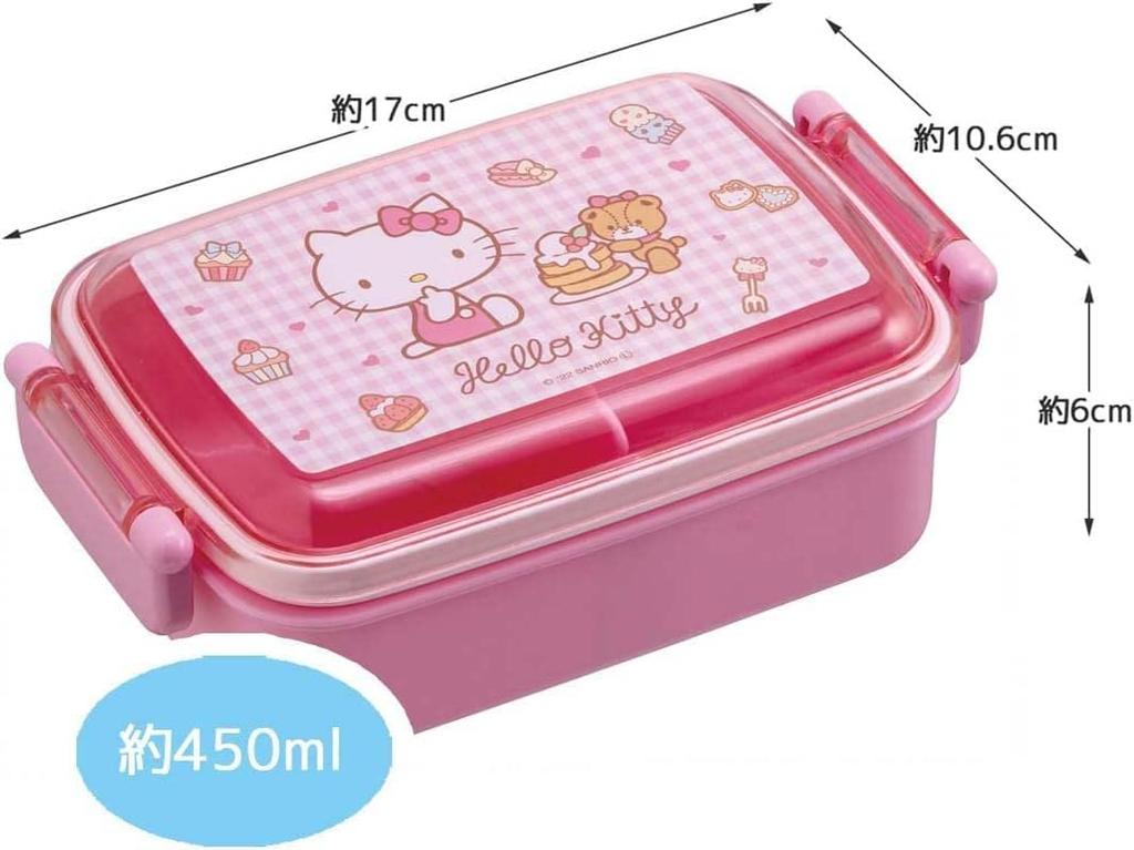 Skater Bento Hello Sanrio for Made In Box, Kitty, Candy, 450ml, Antibacterial, Children, Japan, RBF3ANAG-A
