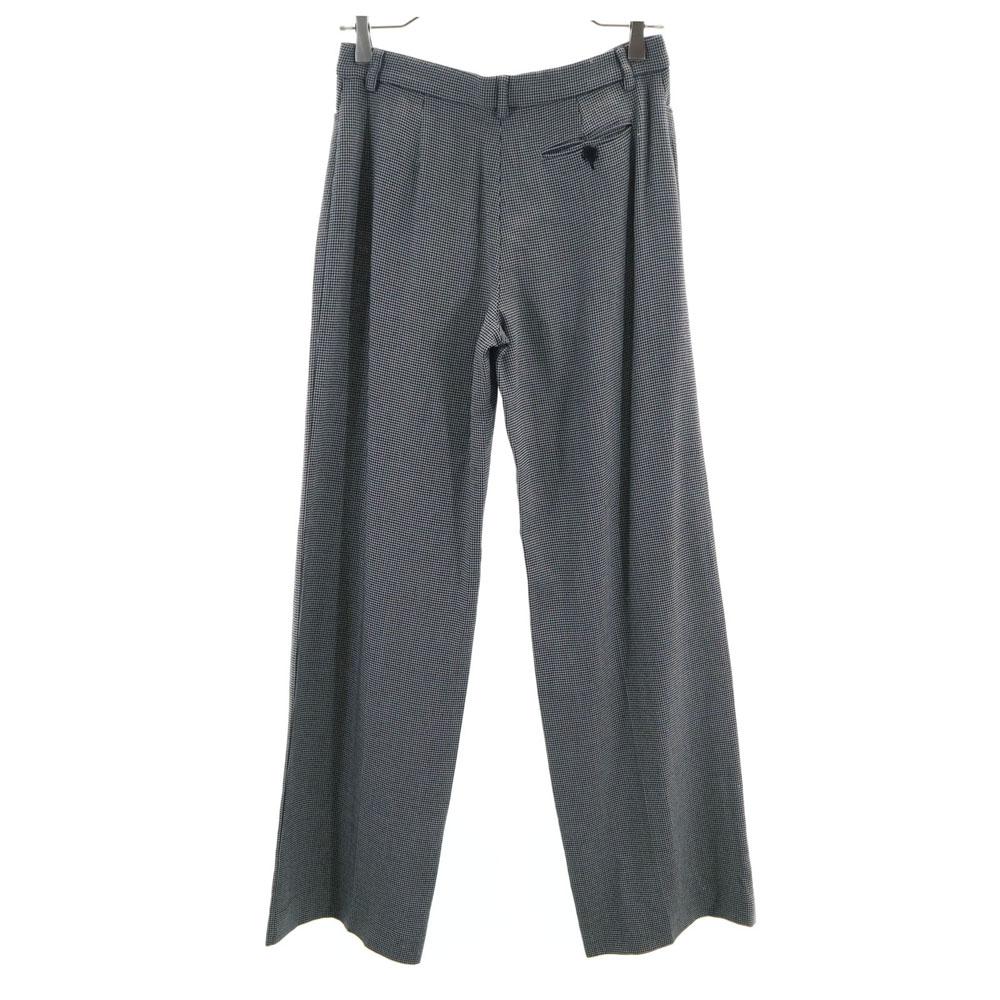 Emporio Armani Check Pattern Wool Pants 38 Black X White Women Used