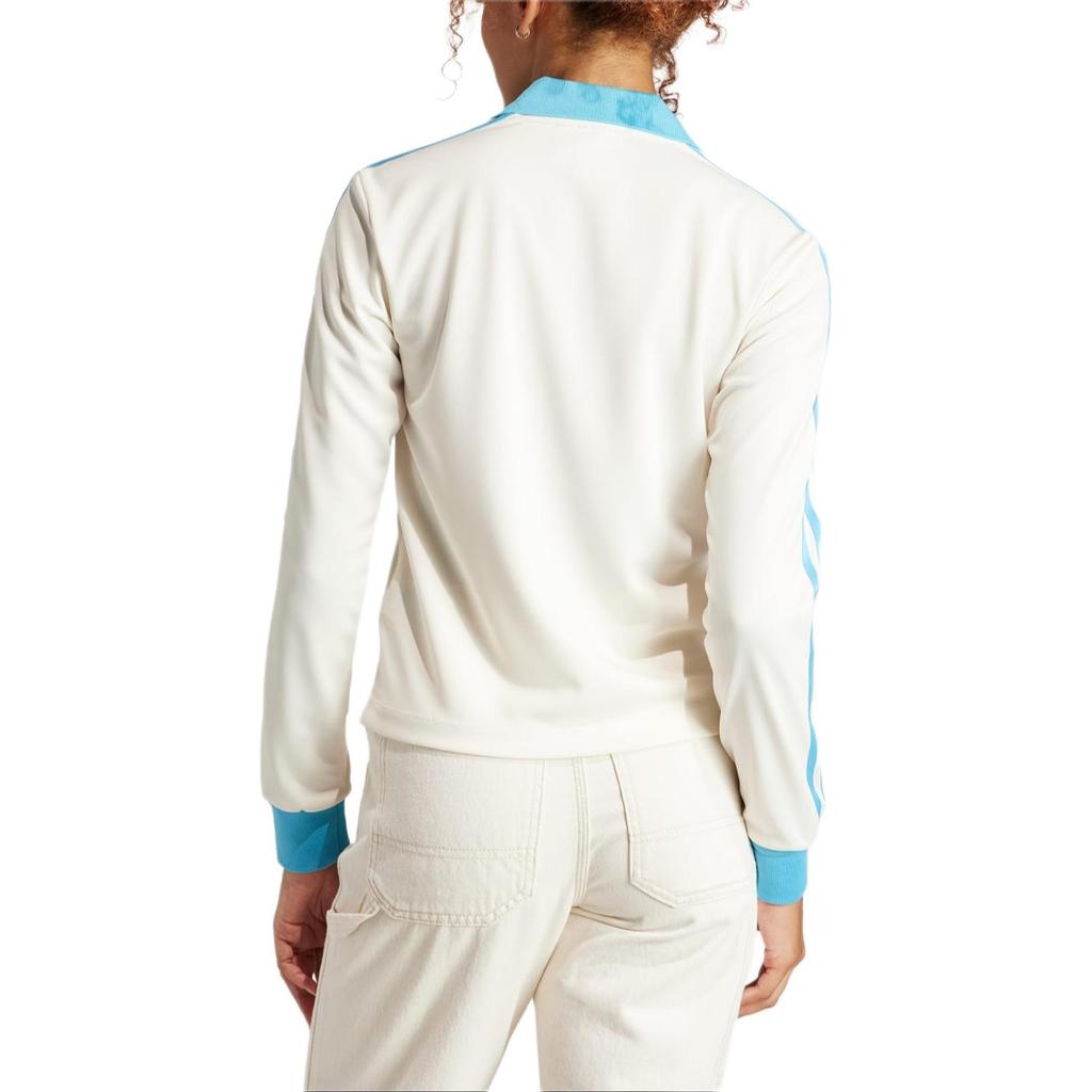 (WMNS) adidas x Sporty & Rich Long Sleeve Jersey 'Cream White Blue' Women's IN5249