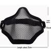 Tactical Outdoor Self-Defense Half Face Steel Mesh Mask for Men and Women