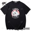 Panda Print Crew Neck Orb King Print Pattern Shortsleeved Summer Casual Individuality Mens and Womens Tshirt