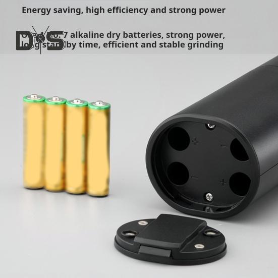 Electric Salt And Pepper Grinder Battery Powered Coarseness Mill Automatic Salt Mill with LED Light for Kitchen BBQ