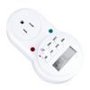 Timer Outlet 7 Day Programmable Digital Timer Plug in Light Timer Switch with 3 Prong Outlet for Appliance
