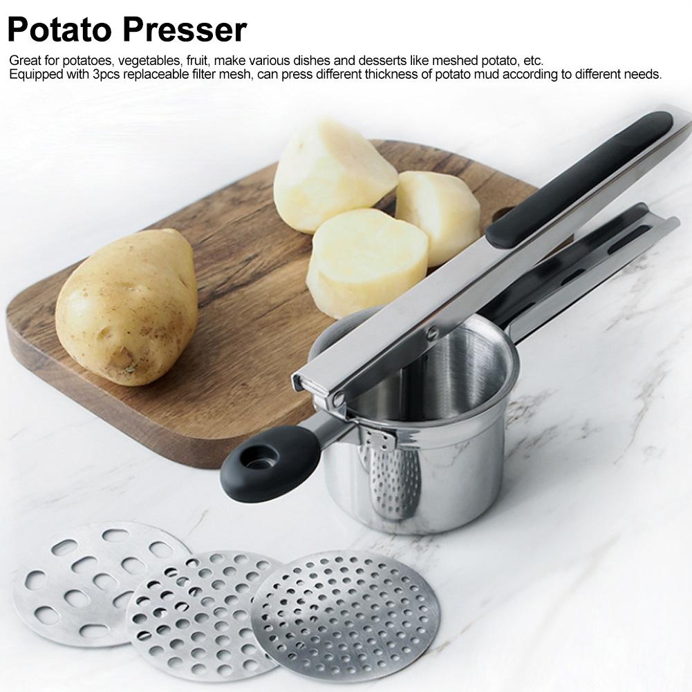 Kitchen Detachable Stainless Steel Handheld Potato Presser Ricer Food Masher Crusher