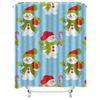TU Festive Snowman Holiday Shower Curtain Waterproof Christmas Bathroom Decor Winter Themed Backdrop Xmas Party Supplies Home De