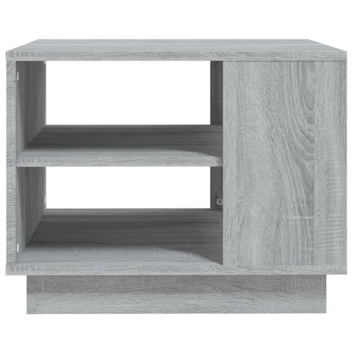VidaXL Table basse Sonoma gris 55 x 55 x 43 cm Aggloméré
