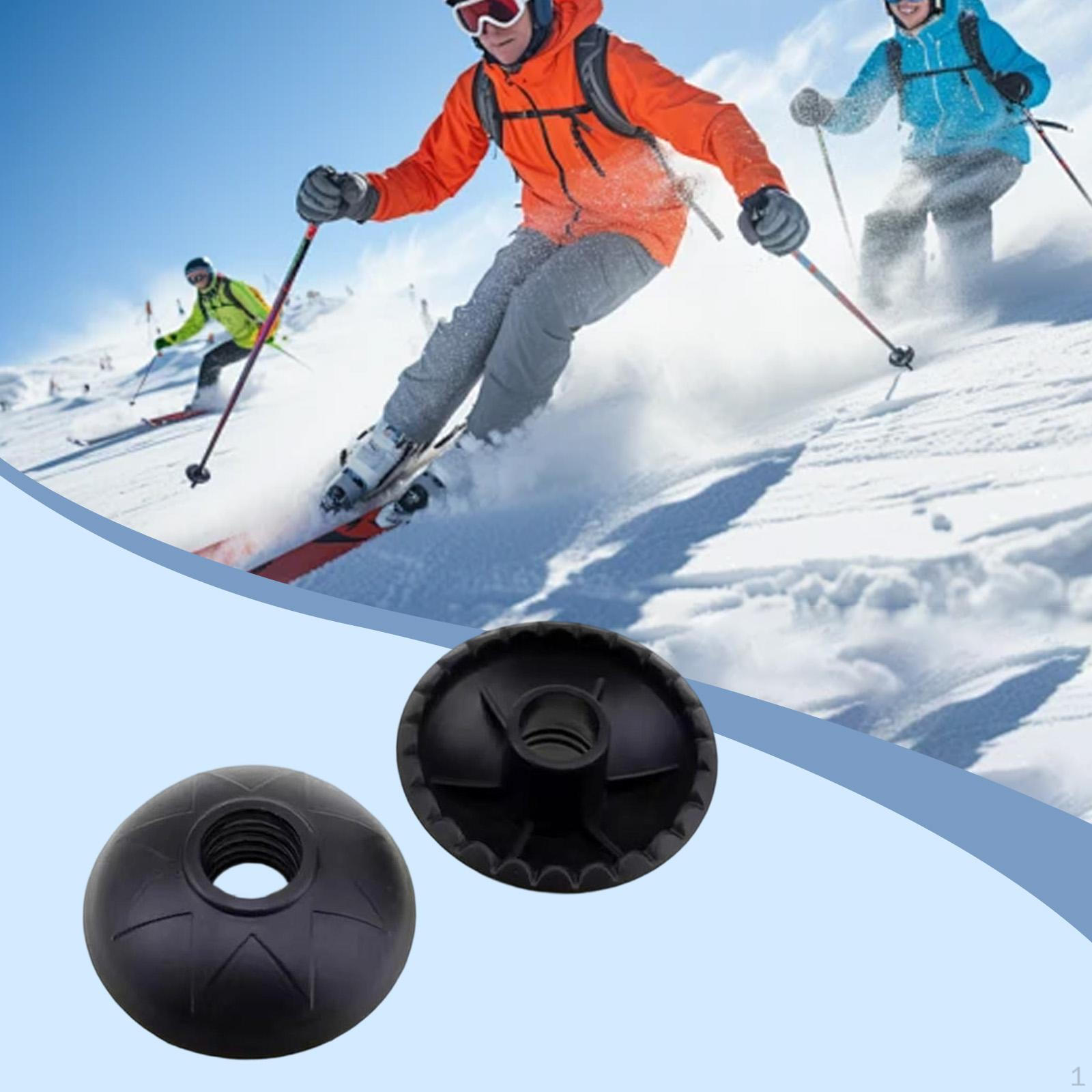 2Pcs Hiking Walking Sticks Replacement Tip Protectors, Lightweight Waterproof Pole Mud