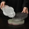 Light Luxury Home Cloud Mist Begonia Glass Tea Tray Creative Ink Glass Dry Foam Table Home Chinese Pot Bearing Small Saucer