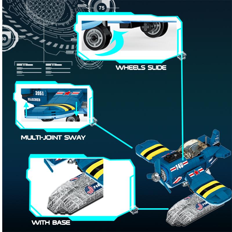 Fighter Jet Mini Building Block Toy Set for Kids Boy Adult Beginner Military Plane Airplane Pirate Transporter Brick party gift