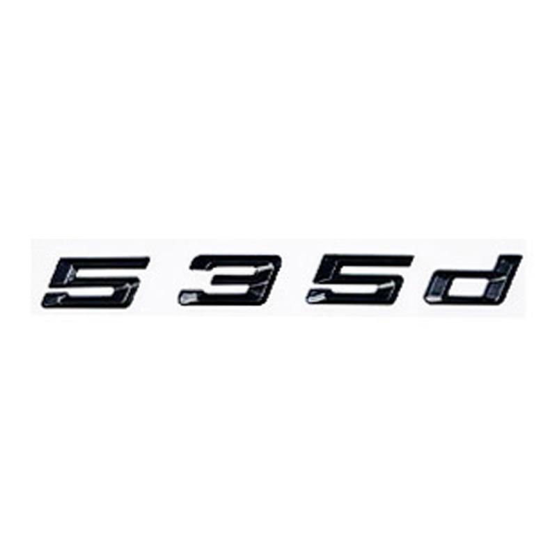 Neues Schriftart Numerisch & Buchstabe ABS Emblem für BMW 5er E39 E60 E61 F10 F11 G30 - 520d 523d 525d 530d 535d 540d Kofferraum Logo Aufkleber pu2