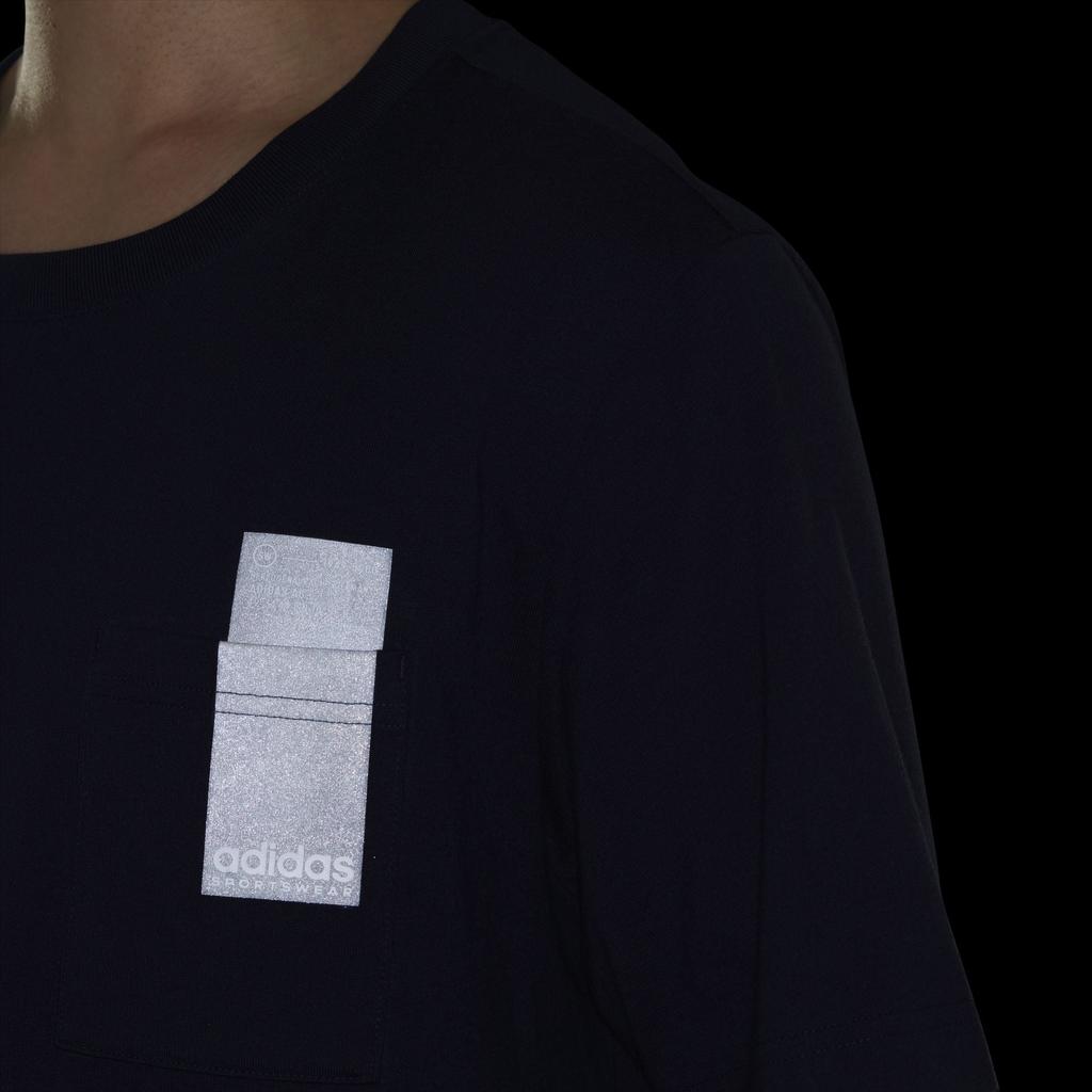 Adidas Crew Neck Casual Pocket Short Sleeve T-Shirt Unisex Tops Legend-Ink-Blue White JI9082