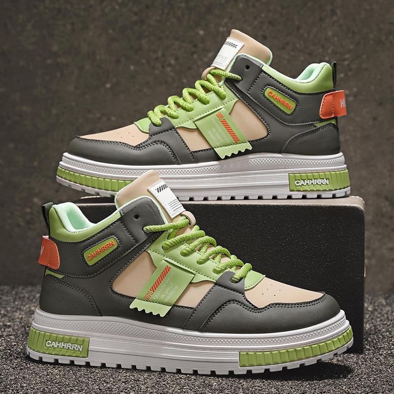 

Новые модные осенние и зимние мужские высокие ботинки martin для студентов, трендовые рабочие туфли на мягкой подошве для мальчиков, кроссовки Martin с защитой труда 44 зелёный