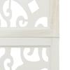 6 Piece Room Divider White Solid Paulownia Wood