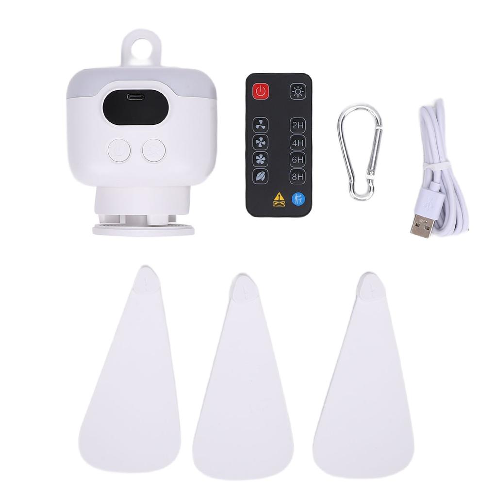 Battery Powered Ceiling Fan with Light Cordless Camping RV Tent Fan USB Rechargeable for Outdoor Home
