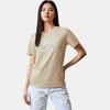 Calvin Klein Letter Embroidered Cotton Breathable Round Neck Pullover Short Sleeve T-Shirt Women Tops Mung-Bean-Yellow J218885_2