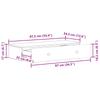 Wall Mounted Side Table Grey Sonoma 87.5 x 34.5 x 17 cm