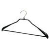 MAWA German Non-Slip Hangers with Body Form Bars, 42LS, Set of 5, Black, 10-Year Warranty
