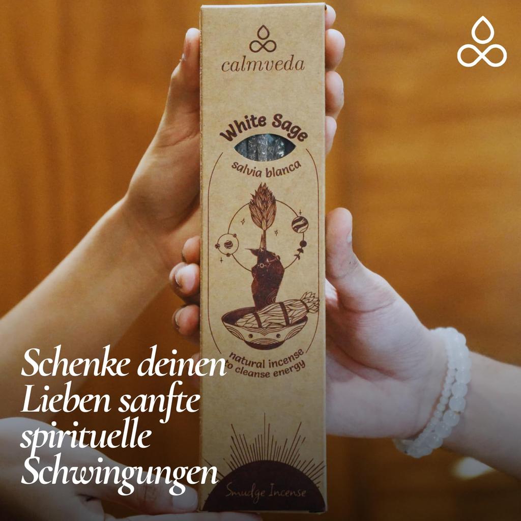 Ayurvedic Sandalwood Incense Sticks Natural - 24+ Smudge Sticks, 9 Inches