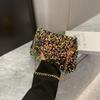 Solid Color Sequins Crossbody Bag Simple INS Chain Sequins Shoulder Bag Pocket Bag Phone Bag Small Square Bag Dinner Party