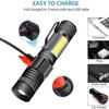 Powerful LED Flashlight Rechargeable UV Light Zoom LED COB High Power Tactical Flashlight Torch Outdoor For Camping Hunting
