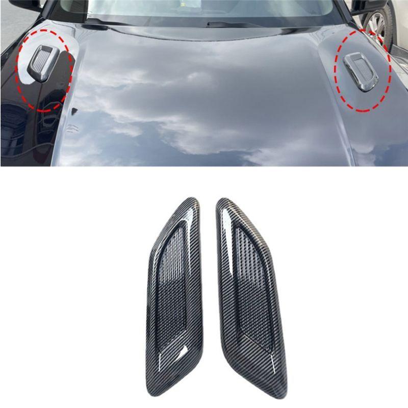 A03E-Car Air Flow Intake Hood Scoop Vent Bonnet Decor Cover Center Side Air Outlet Hood Auto Exterior Accessories Universal