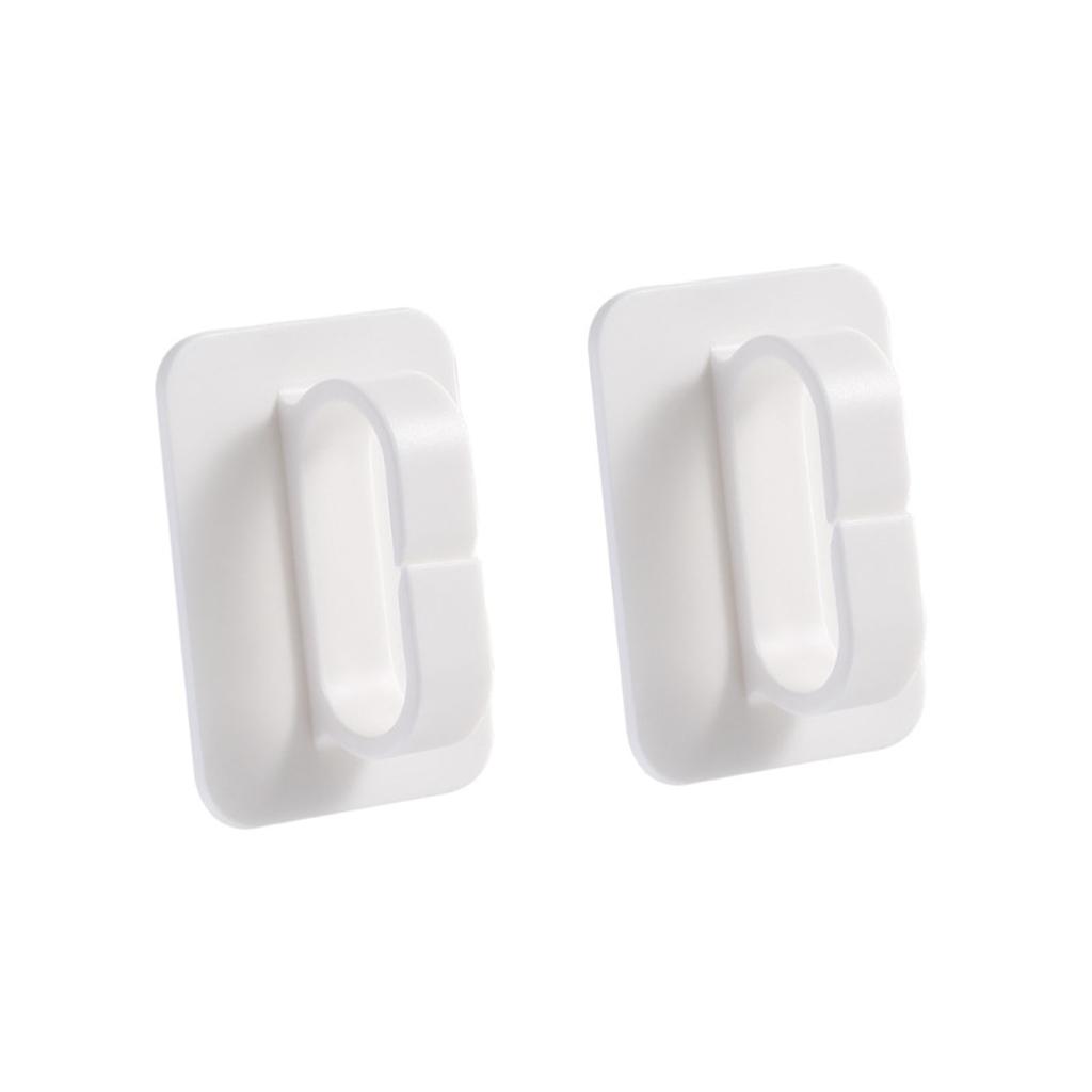 2 Stück Klebehaken Schlicht Modern Robust ABS Ringform Design Multifunktionale Wandhaken für Zuhause