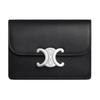 Triomphe Logo Snap Closure Leather Card Holder Women Accessories Black 10I583DPV-38SI