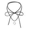 Women's Locket Pendant Necklaces Black Velvet Chain Necklace Rope Chain Heart Pendant Fashion Jewelry Gift