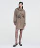 Kimjisu Vintage Fox Graphic Hoodie Dress _ Brown