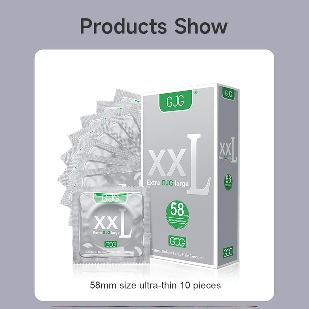 58MM kondom Velikost XXL Velká velikost Kondomy z přírodního kaučuku Velký penis Kondomy velké velikosti Bezpečné sexuální hračky s rukávem na penis pro dospělé