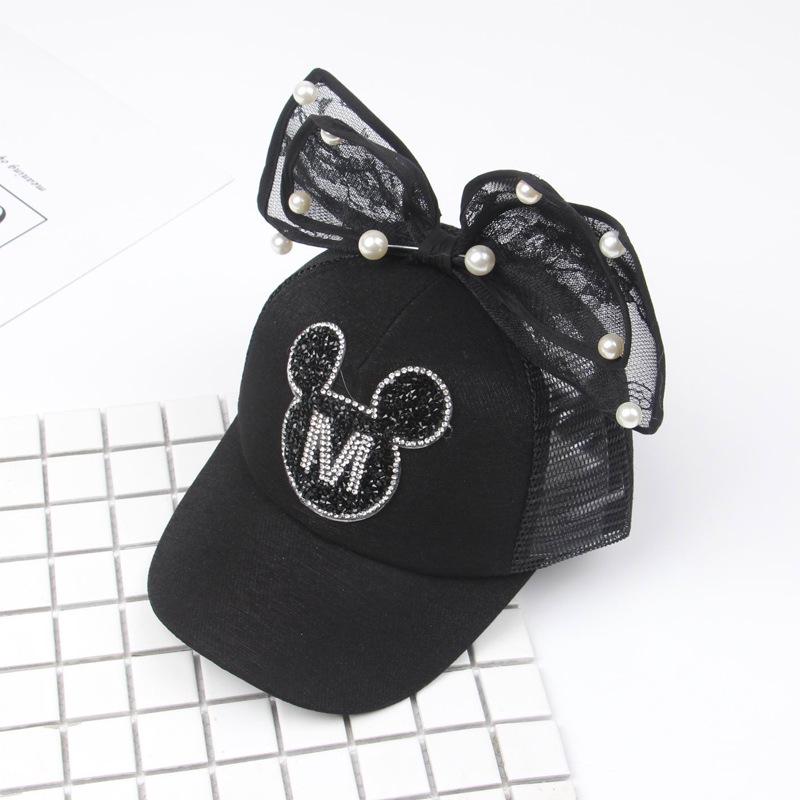 Dětská baseballová čepice s králičími ušima a flitry - Stylová sluneční clona pro chlapce a dívky