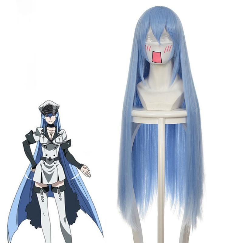 Anime Akame Ga KILL Esdeath Esdese Cosplay Manga General Uniform mit Hut Perücke Socken für Halloween Outfit Kostüme