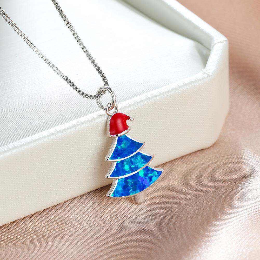 Christmas Tree Necklace Womens Fashion Accessories Gentle and Versatile Collarbone Chain Accessories