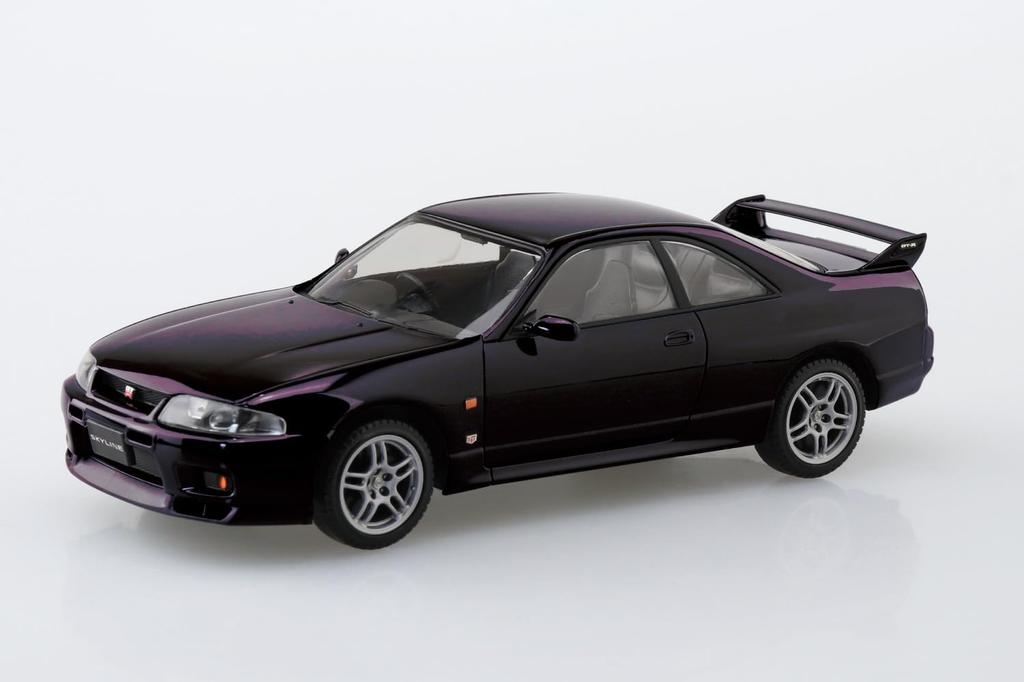 Aoshima Bunka Kyozai Maßstab 1/32 Rakupla Snap Kit Nr.. 21-MP Nissan R33 Skyline GT-R Mitternachtspurpur Vorgefärbter Kunststoffmodellbausatz (Automobil)
