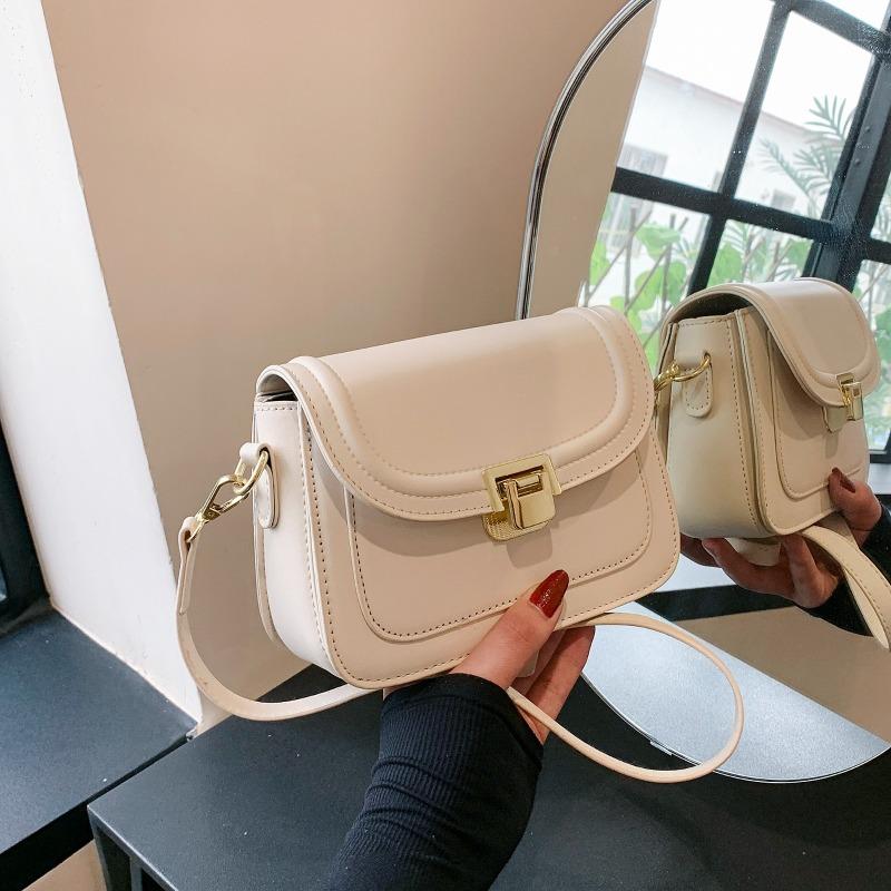 Contrasting color bag women's popular new trendy fashion shoulder bag versatile messenger small square bag