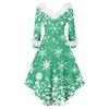 Christmas Party Printed Dresses For Women Vintage Christmas Midi Dress Casual Dresses Cocktail Dress Party Festive Dresses