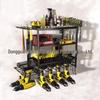 Wall-Mounted Multi-Layer Power Tool Storage Rack for Drills and Hammers