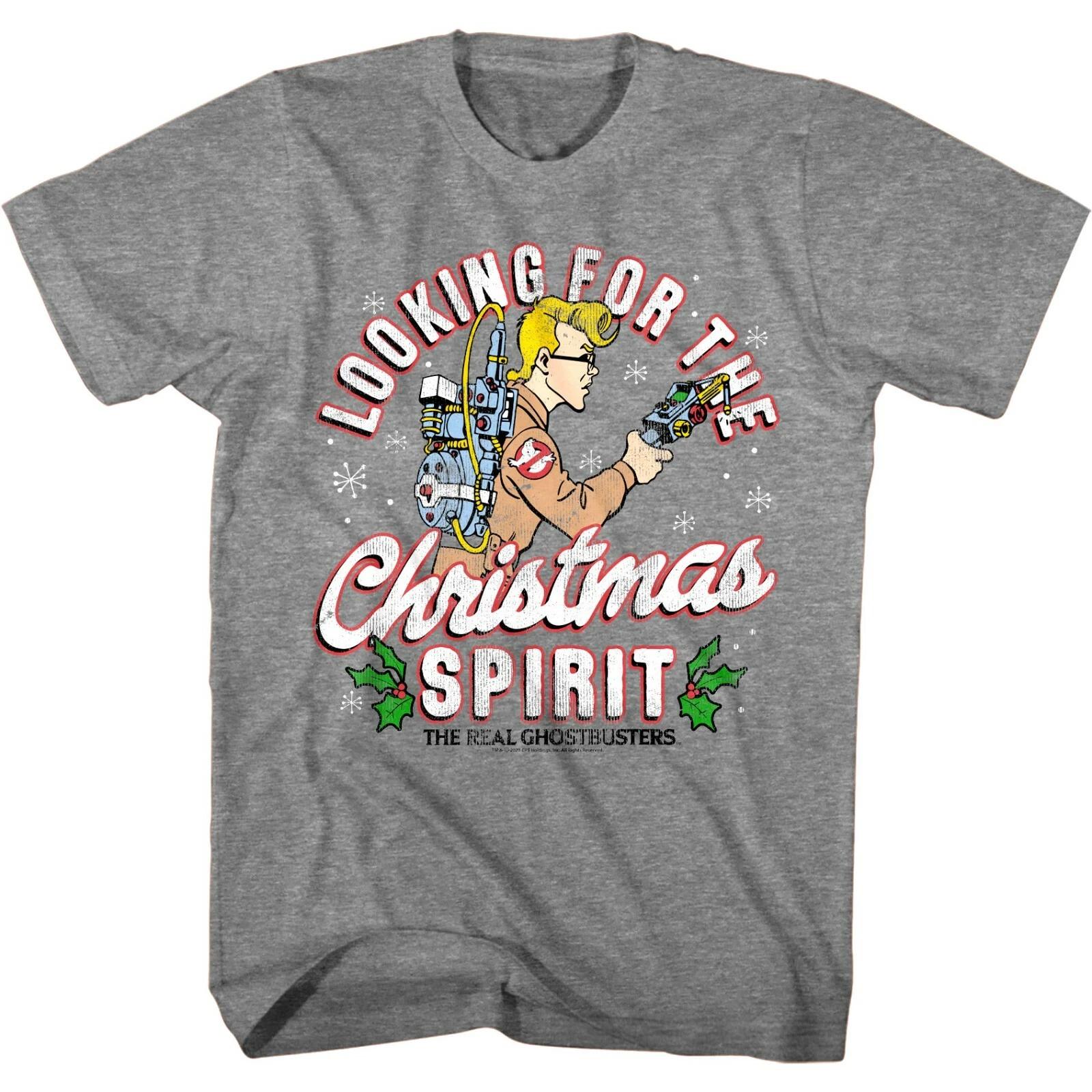 Ghostbusters Looking for the Christmas Spirit Men s T Shirt Egon Spengler PKE 2XL