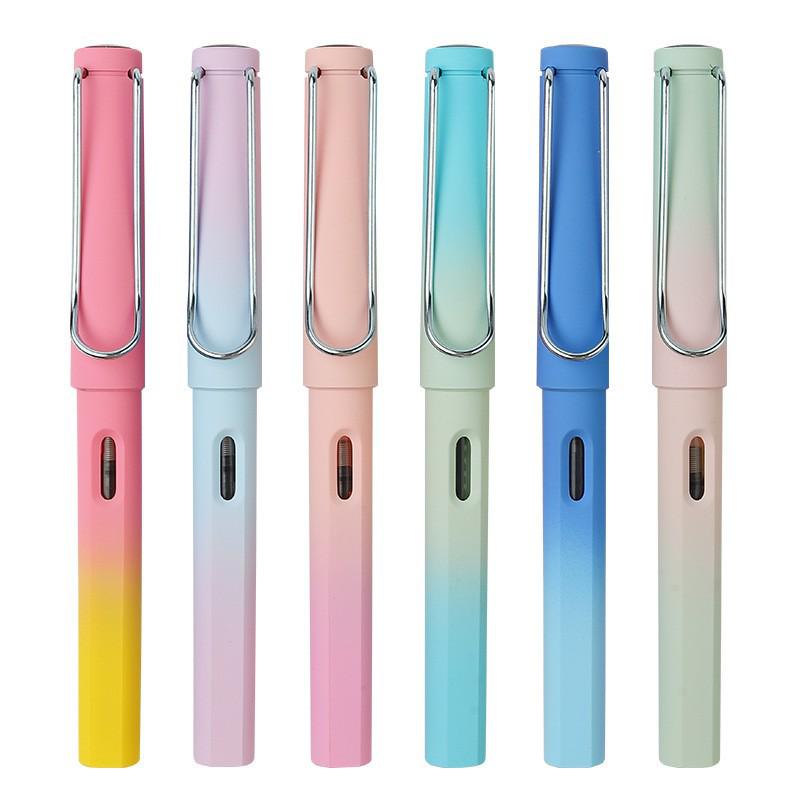 Zhengzi Student Fountain Pen - Iridium Gold 0.5mm Nib, 0.38mm Replaceable Ink Capsule, Steel Construction
