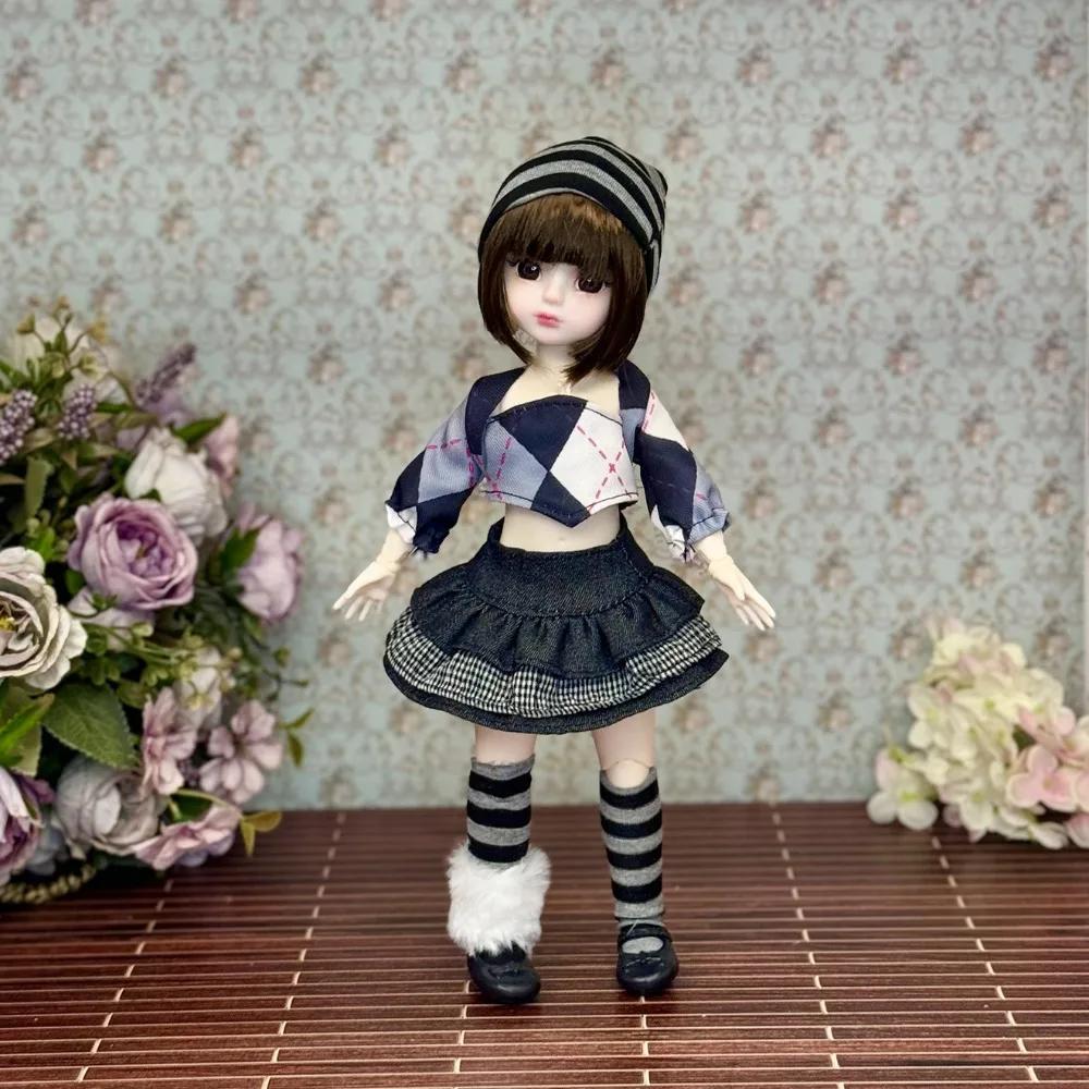 Dressing Doll With Clothes 30Cm Bjd Doll Dress Up 3D Eyes Removable Joints Doll Colorful 16 Bjd 16 Bjd Dolls Girls Gifts