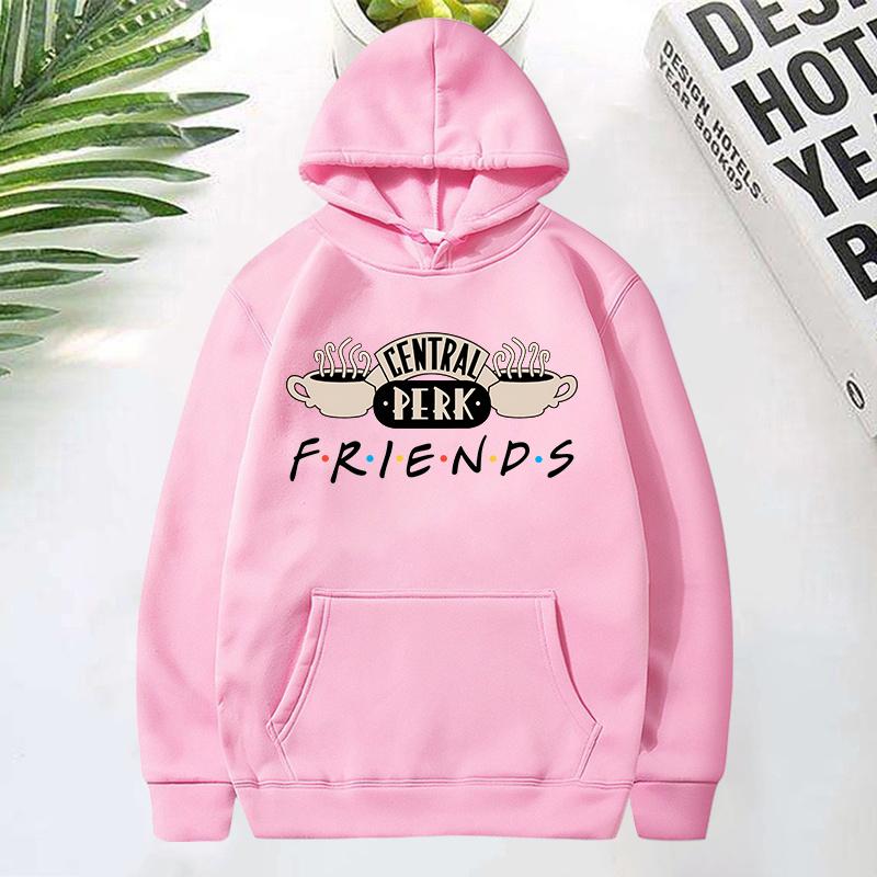 Women Friends TV Show Hooded Sweatshirt Cute Coffee Printing Hoodies Female Autumn Winter Casual Pullover Hoodies Friends Hoodie